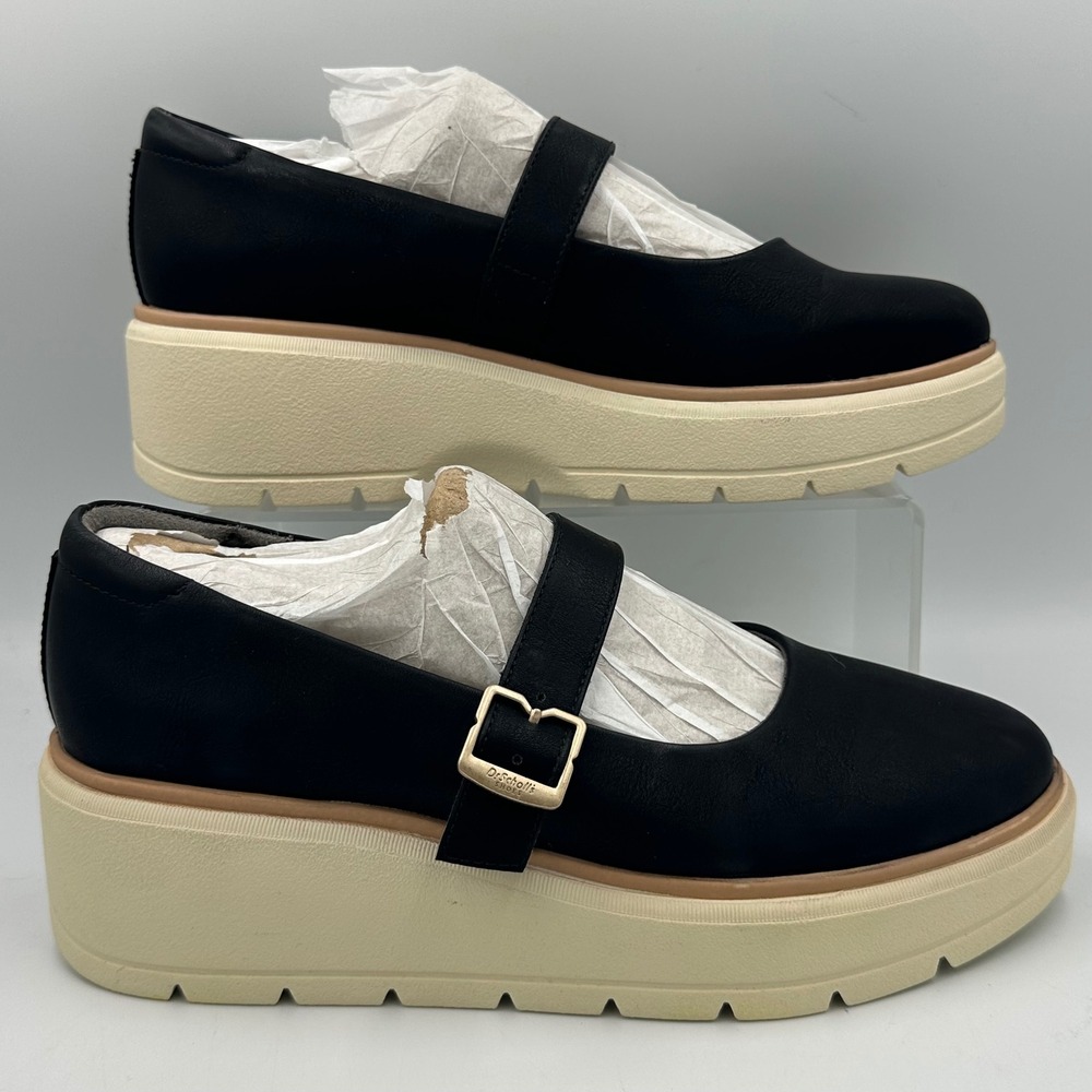 Dr. Scholl's Nice Max MJ Mary Jane Black Platform Buckle Loafers Chunky Goth 8.5 - Picture 4 of 17